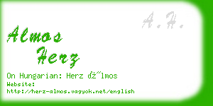 almos herz business card